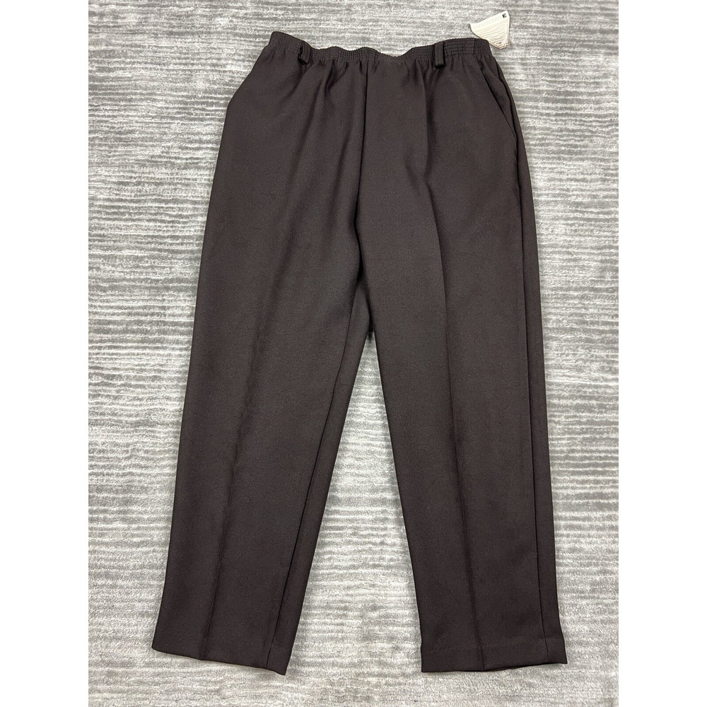 Classic Collection Pants Womens 16 Short Brown‎ Elastic Waist Pull On NWT